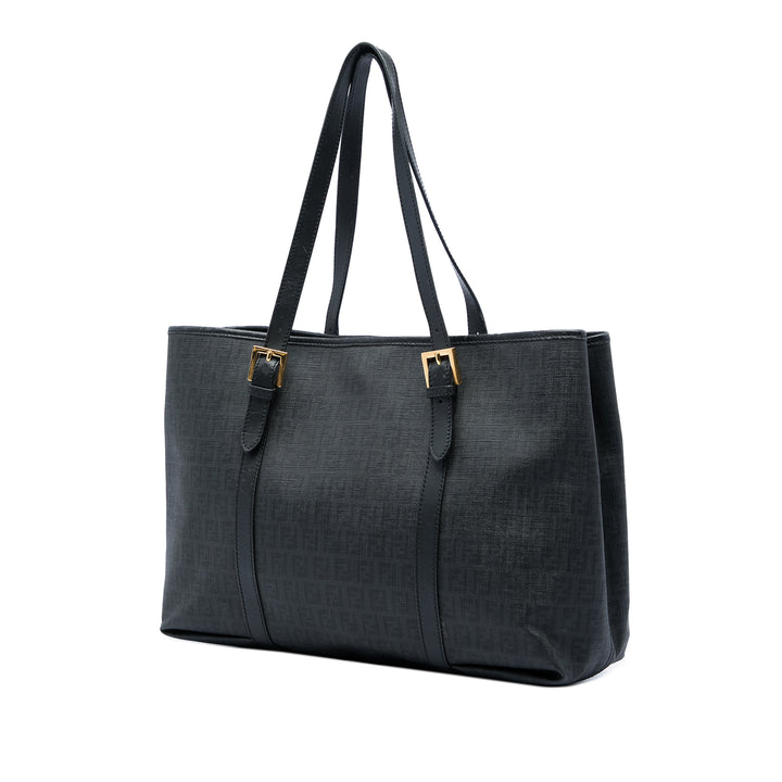 Fendi Cabas Zucchino Toile enduite Noir – vue 2 – GABY PARIS