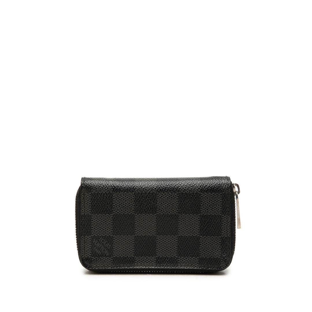 Louis Vuitton Porte-monnaie Zippy Damier Graphite Noir – vue principale – GABY PARIS