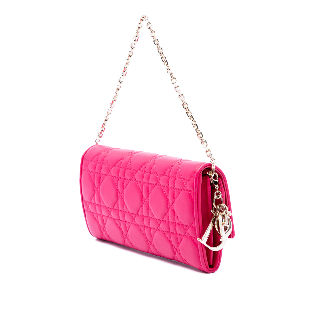 Dior Cannage Lady Dior Wallet on Chain Cuir d'agneau