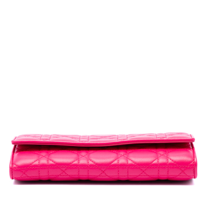 Dior Cannage Lady Dior Wallet on Chain Cuir d'agneau