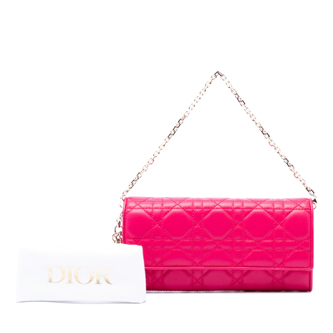 Dior Cannage Lady Dior Wallet on Chain Cuir d'agneau