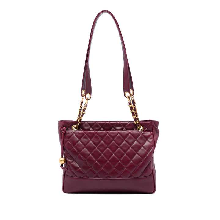 Chanel Matelassé Coco Ball Cabas chaîne Cuir d'agneau