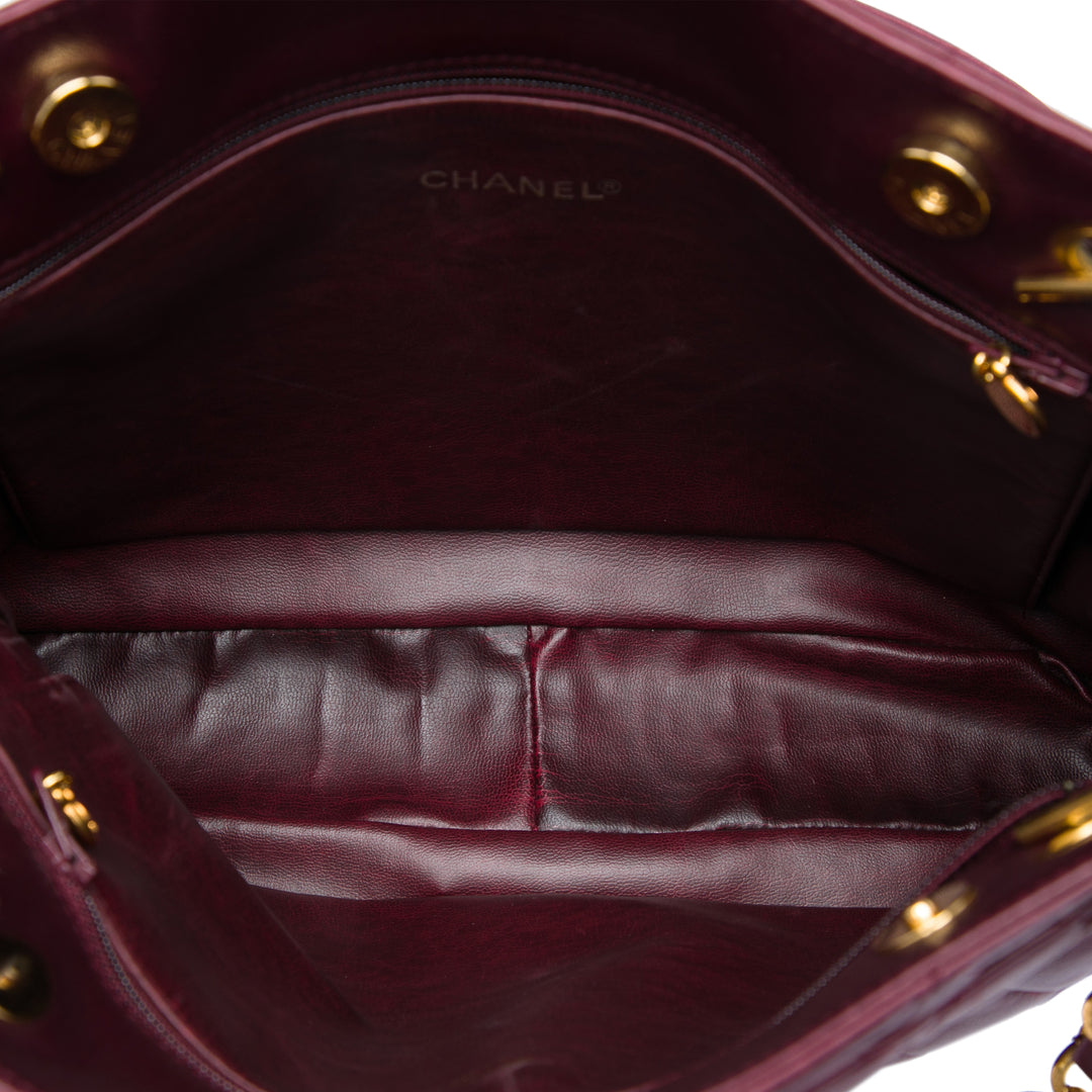 Chanel Matelassé Coco Ball Cabas chaîne Cuir d'agneau
