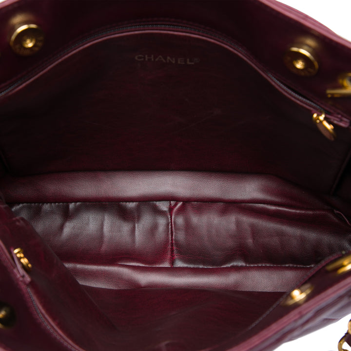 Chanel Matelassé Coco Ball Cabas chaîne Cuir d'agneau