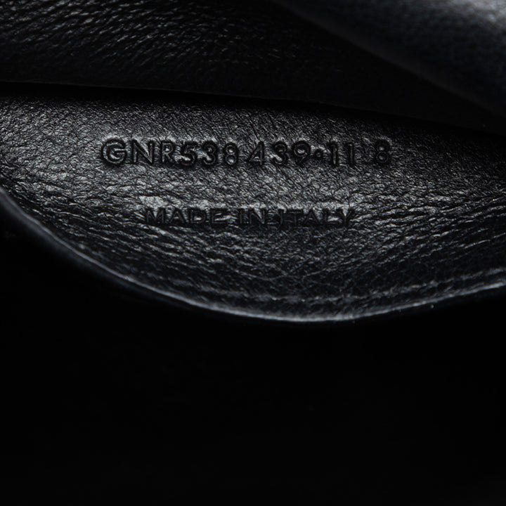 Saint Laurent Small Metallic Grain De Poudre Monogram Vicky Sac à chaîne