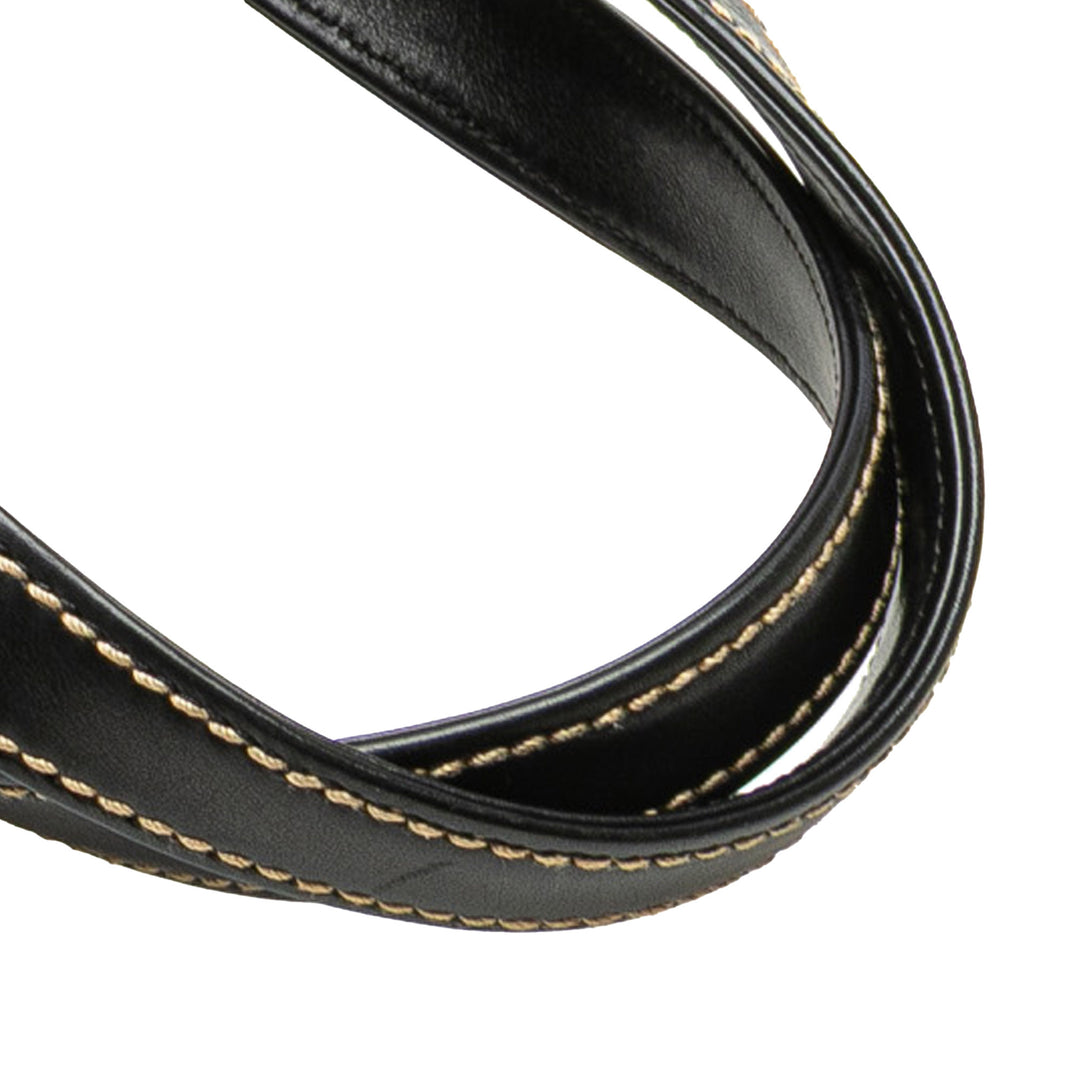 CC Lambskin Wild Stitch Handbag Black - Gaby Paris