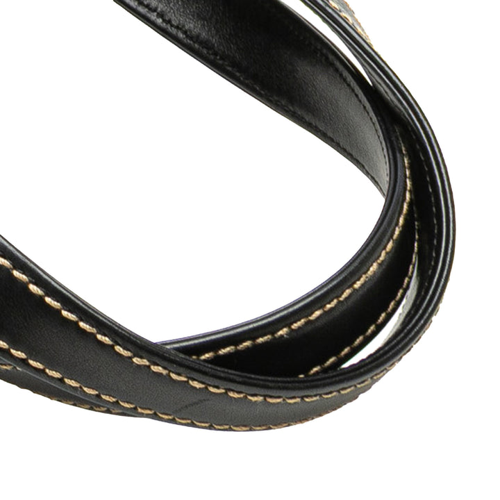 CC Lambskin Wild Stitch Handbag Black - Gaby Paris