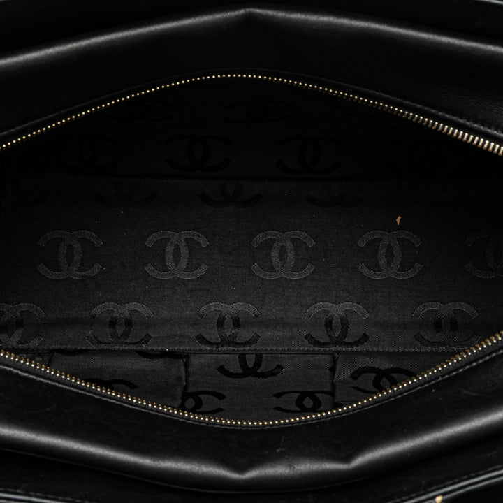 CC Lambskin Wild Stitch Handbag Black - Gaby Paris