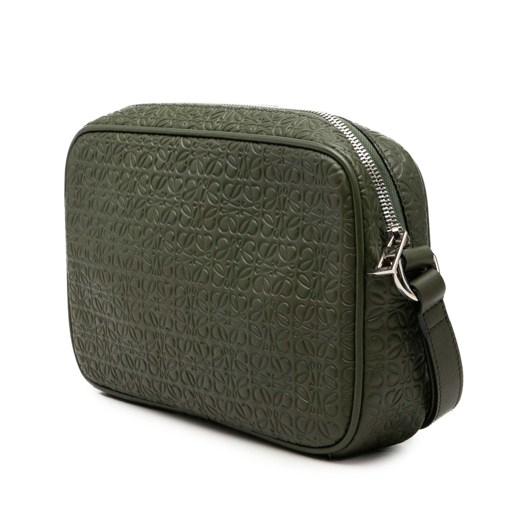 LOEWE embossé Anagram Cuir Wristlet Pochette