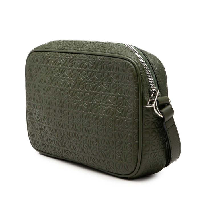 LOEWE embossé Anagram Cuir Wristlet Pochette