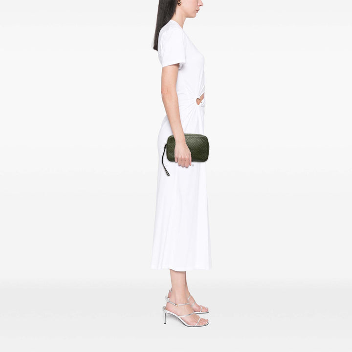 LOEWE embossé Anagram Cuir Wristlet Pochette