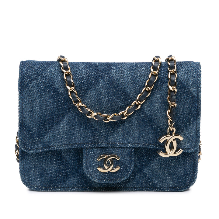 Denim Printed Belt Bag Blue - Gaby Paris