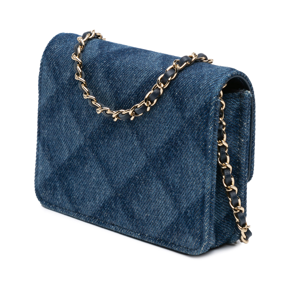 Denim Printed Belt Bag Blue - Gaby Paris