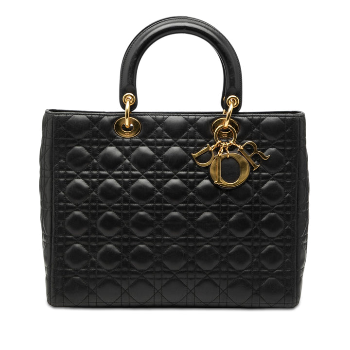 Dior Large Cuir d’agneau Cannage Lady Dior