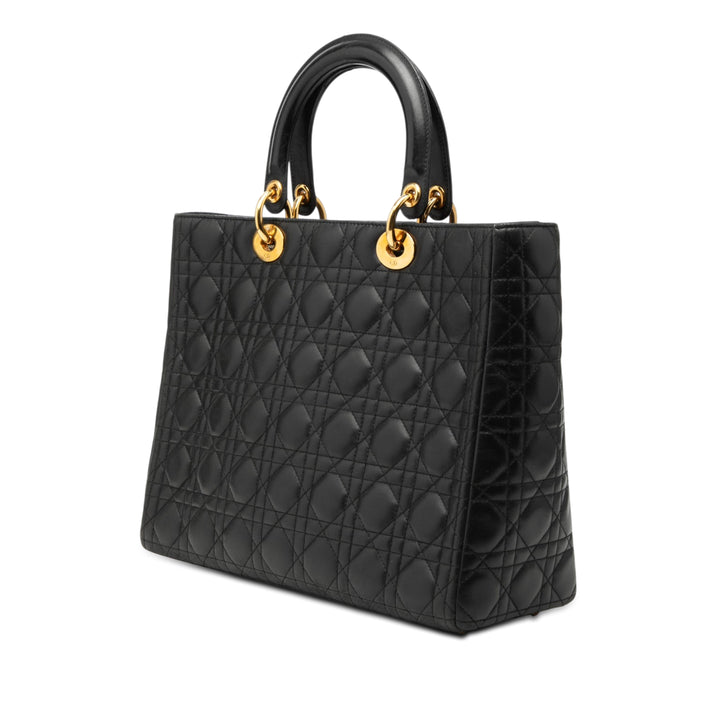 Dior Large Cuir d’agneau Cannage Lady Dior