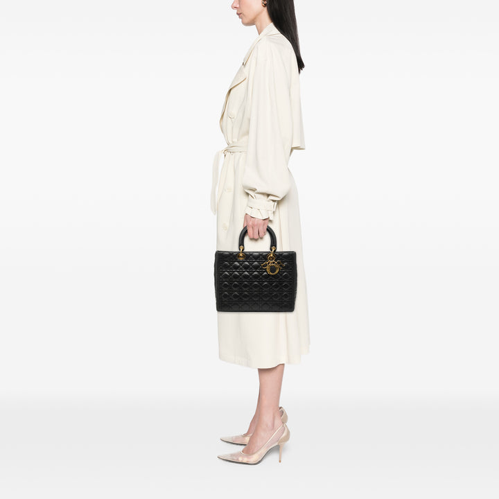 Dior Large Cuir d’agneau Cannage Lady Dior