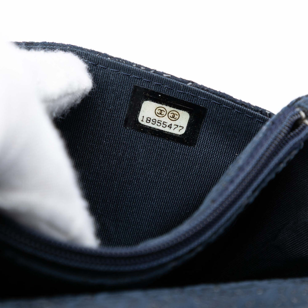 Chanel CC Lace Overlay Cuir de chèvre Wallet on Chain