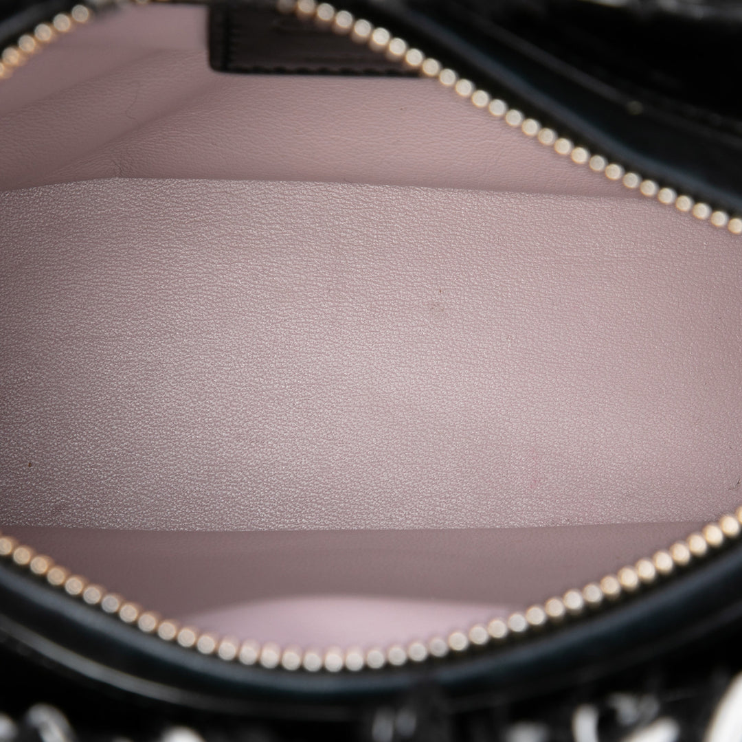 Dior Sac à main Fringe Lady Dior Tweed Moyen Noir – vue 4 – GABY PARIS