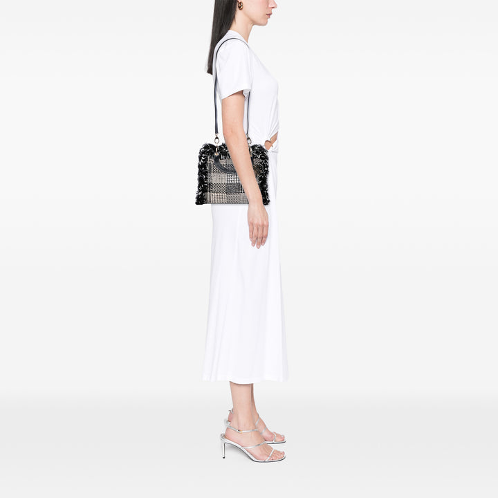 Dior Sac à main Fringe Lady Dior Tweed Moyen Noir – vue 6 – GABY PARIS