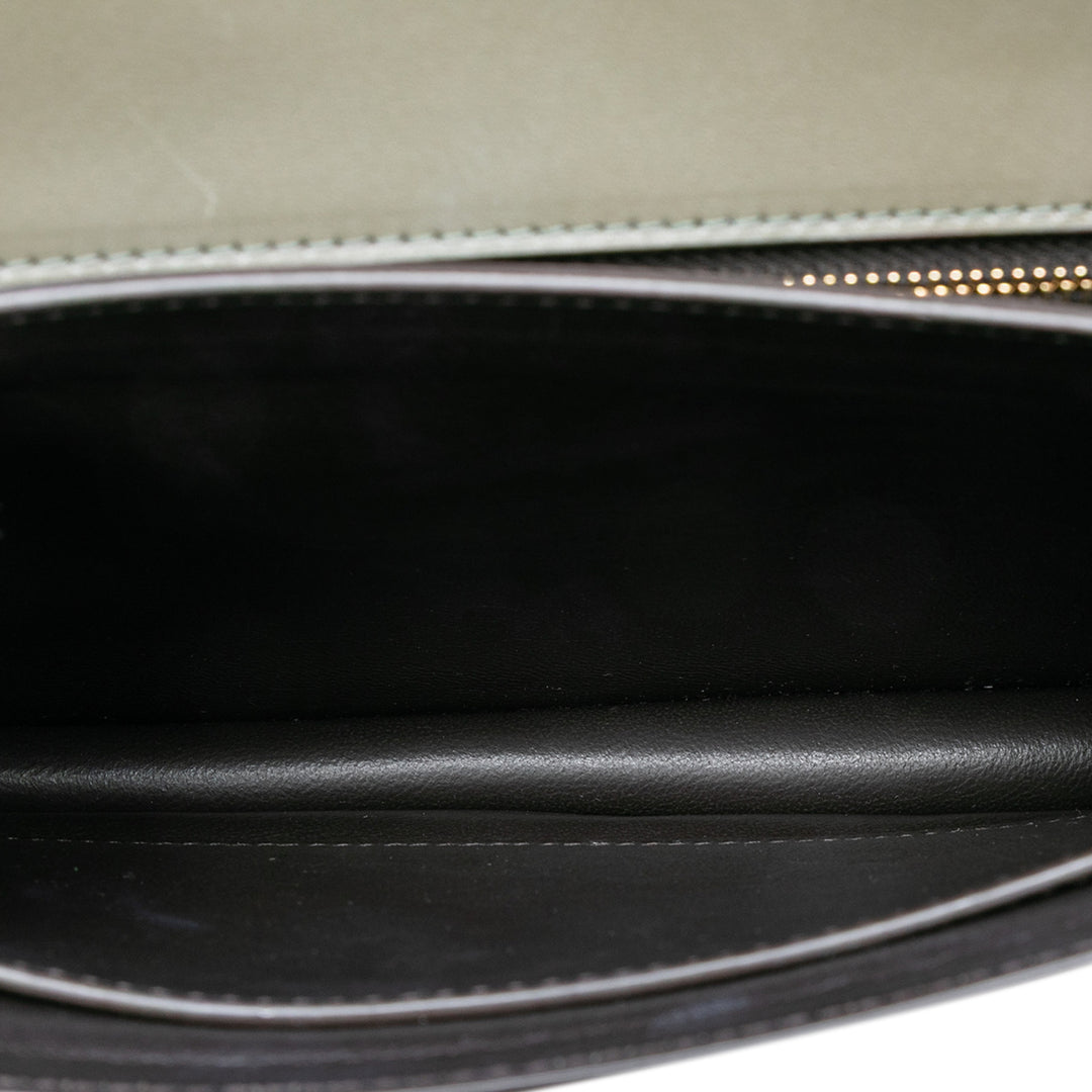 Saint Laurent Daim and Cuir de veau Monogram Cassandra Clasp Bag Gris – GABY PARIS Authentique