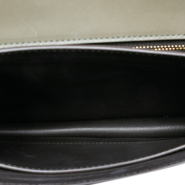 Saint Laurent Daim and Cuir de veau Monogram Cassandra Clasp Bag Gris – GABY PARIS Authentique