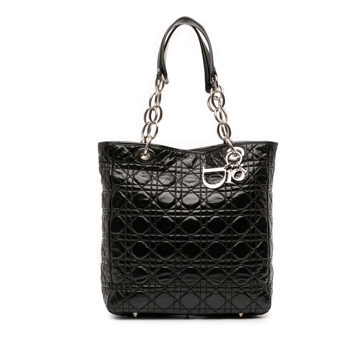 Dior Cannage Lady Dior Souple Cabas Noir