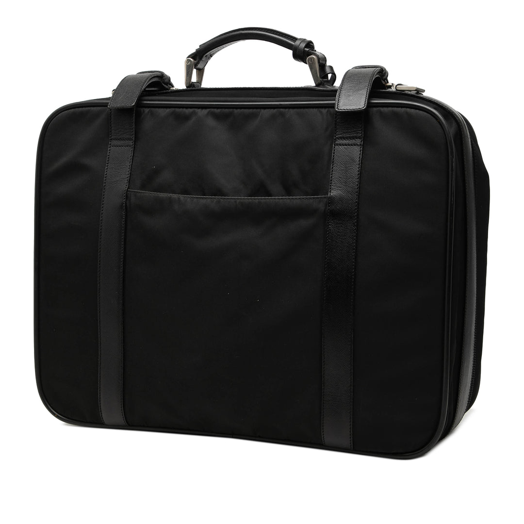 Prada Saffiano à finitions Tessuto Suitcase Sac
