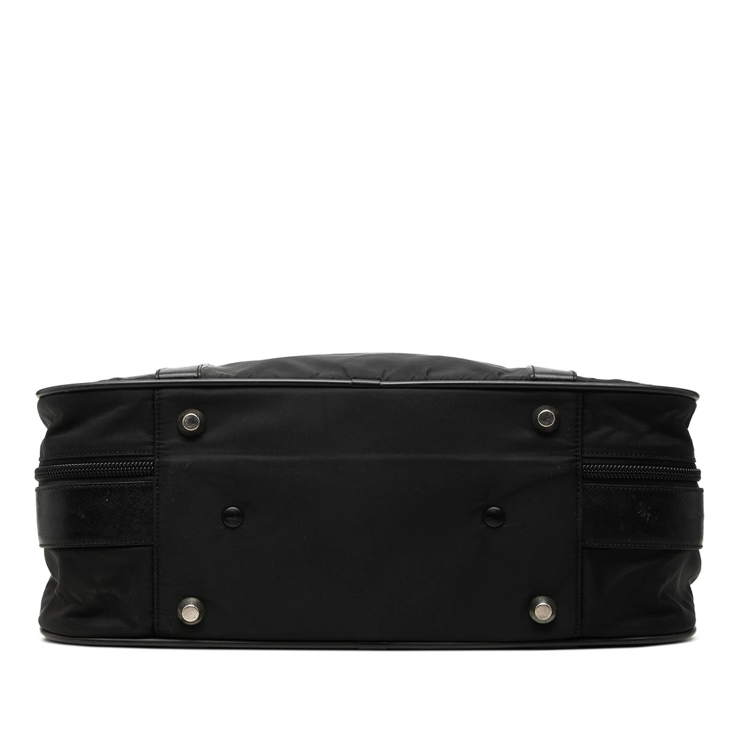Prada Saffiano à finitions Tessuto Suitcase Sac