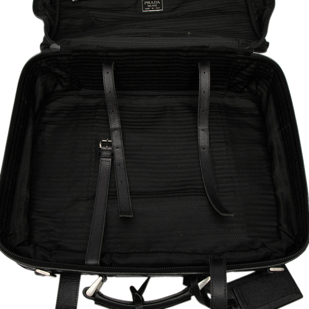 Prada Saffiano à finitions Tessuto Suitcase Sac