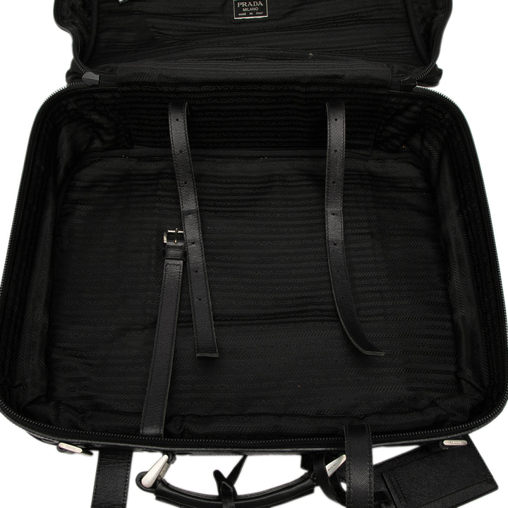 Prada Saffiano à finitions Tessuto Suitcase Sac