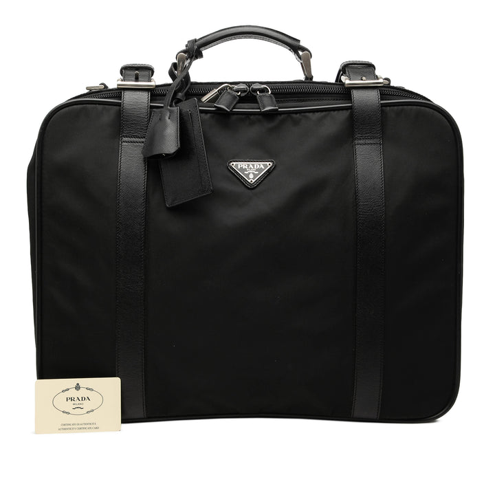 Prada Saffiano à finitions Tessuto Suitcase Sac