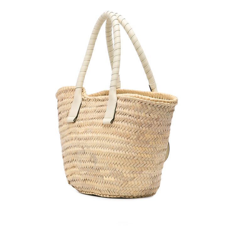 Medium Raffia Marcie Basket Tote Brown - Gaby Paris