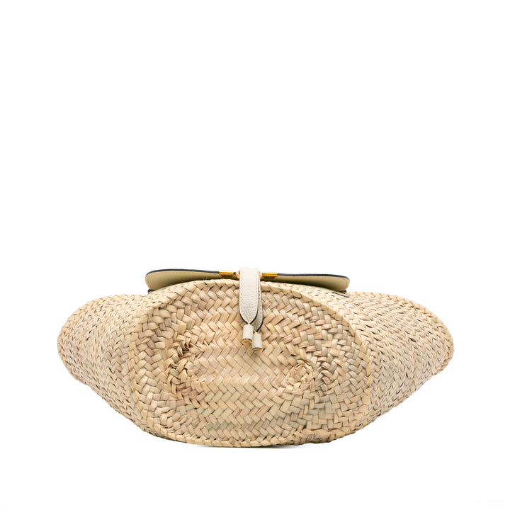 Medium Raffia Marcie Basket Tote Brown - Gaby Paris