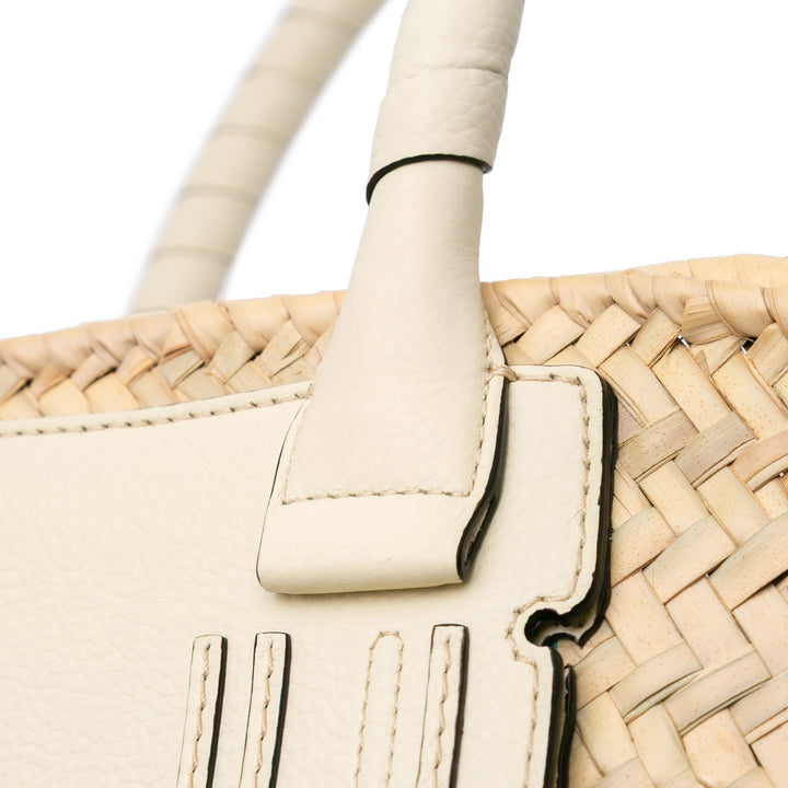 Medium Raffia Marcie Basket Tote Brown - Gaby Paris