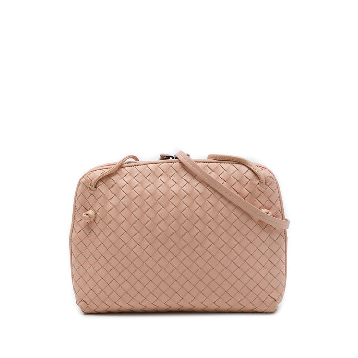 Bottega Veneta Sac bandoulière Intrecciato Nodini nappa Rose – vue principale – GABY PARIS