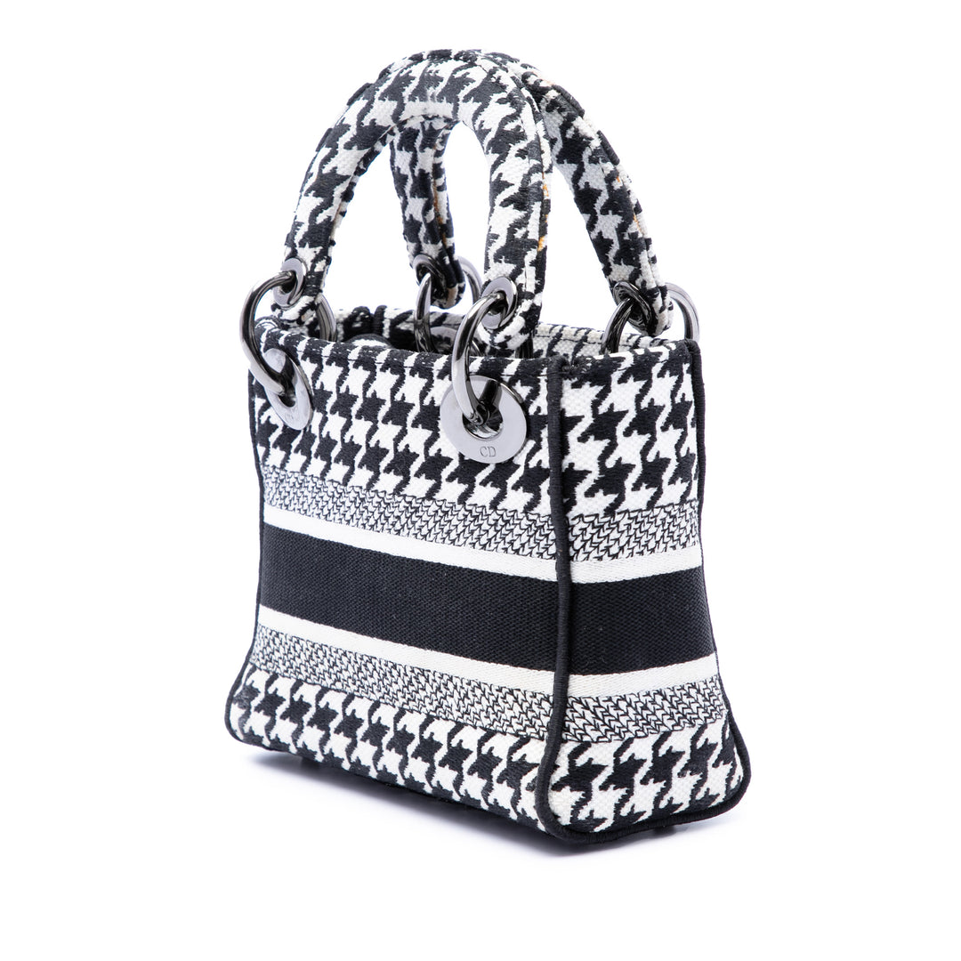 brodé Houndstooth Lady D-Lite Mini Blanc