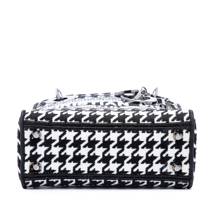 brodé Houndstooth Lady D-Lite Mini Blanc