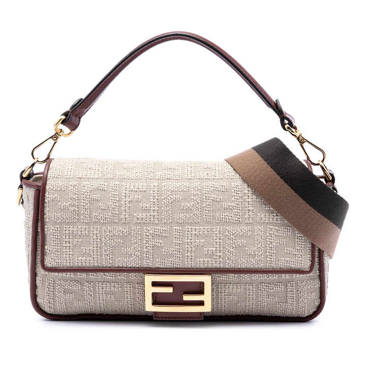 Zucca brodé Baguette Sac Beige