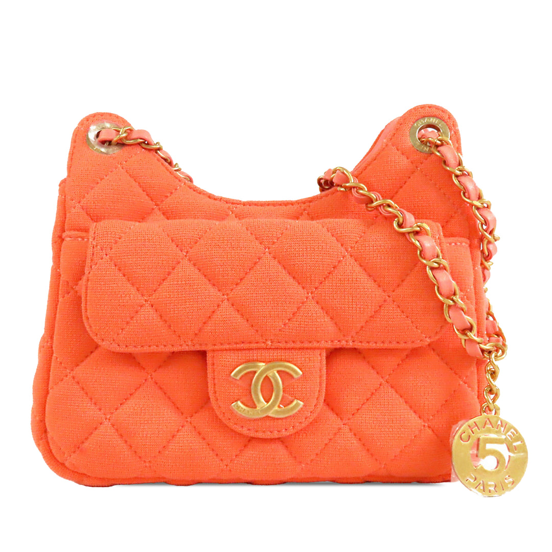 Chanel Small Matelassé Jersey Wavy CC Hobo
