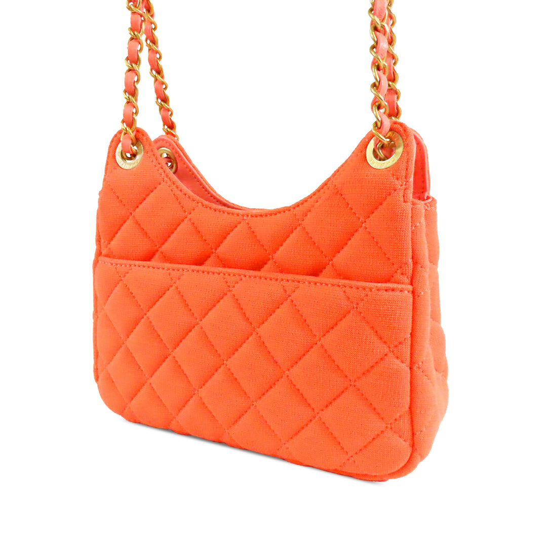 Chanel Small Matelassé Jersey Wavy CC Hobo