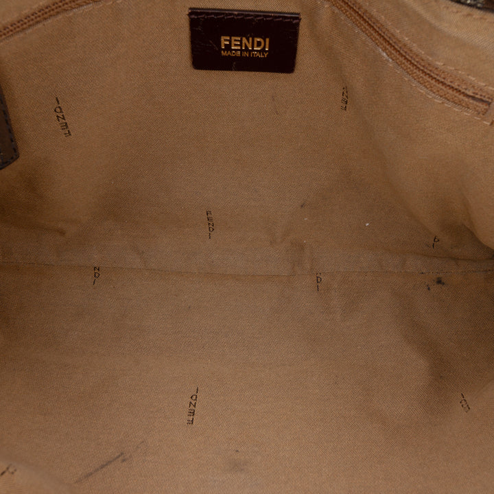 Fendi Large Zucca Toile Glitter Mia à rabat Sac bandoulière