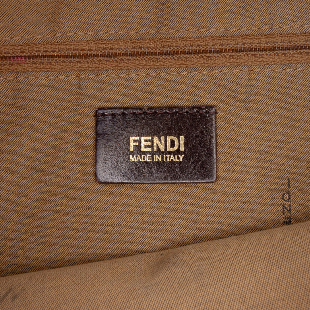 Fendi Large Zucca Toile Glitter Mia à rabat Sac bandoulière