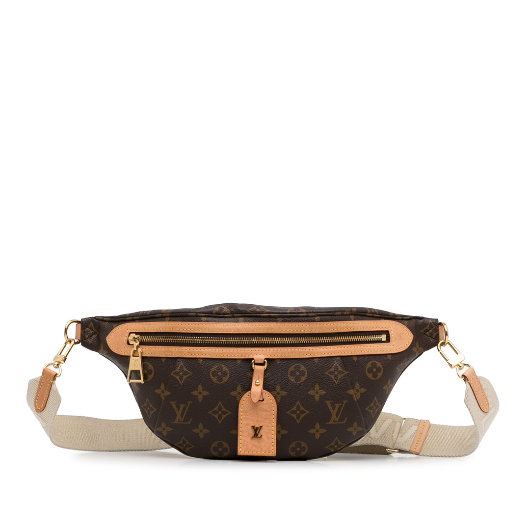 Monogram High Rise Bumbag Brown - Gaby Paris