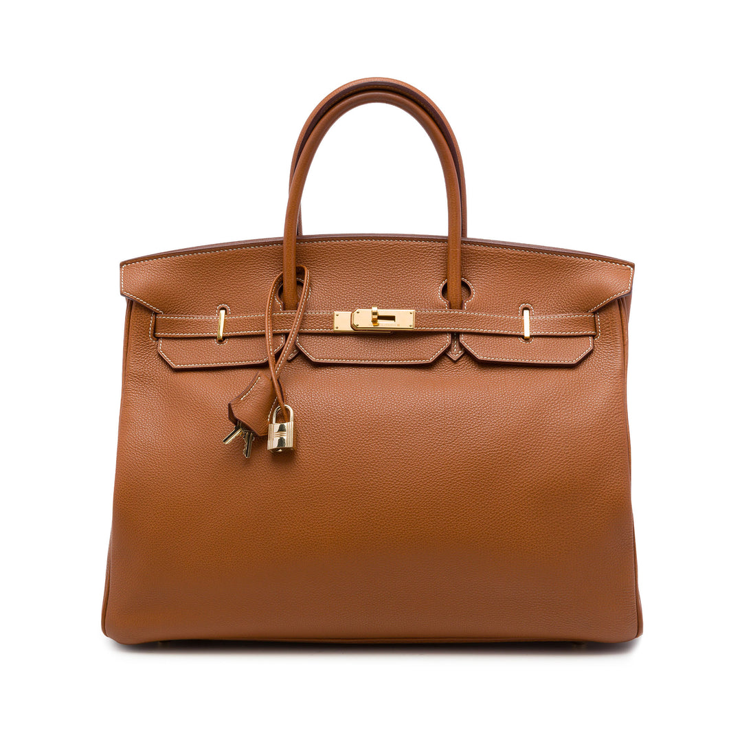 Hermès Sac à main Birkin Retourne 40 Togo Marron – vue principale – GABY PARIS