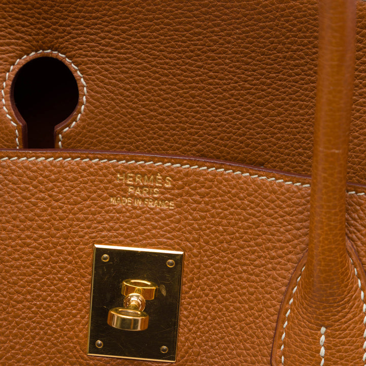 Hermès Sac à main Birkin Retourne 40 Togo Marron – vue 5 – GABY PARIS