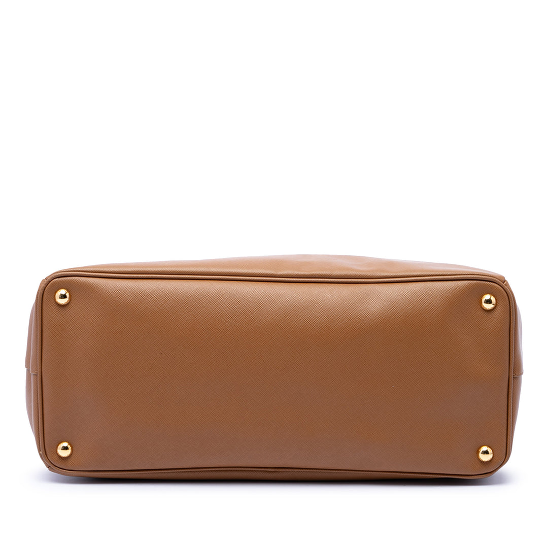 Prada Extra Large Saffiano Lux Galleria Double Zip Cabas