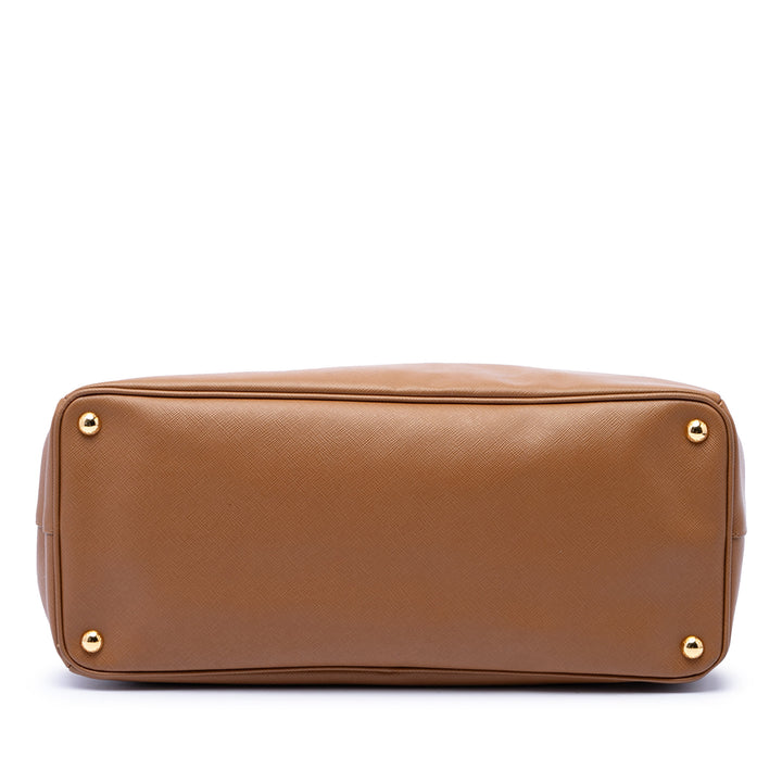 Prada Extra Large Saffiano Lux Galleria Double Zip Cabas