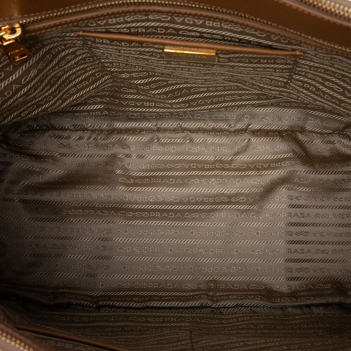 Prada Extra Large Saffiano Lux Galleria Double Zip Cabas