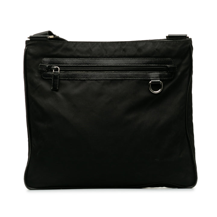 Tessuto Zip Top Crossbody Black - Gaby Paris