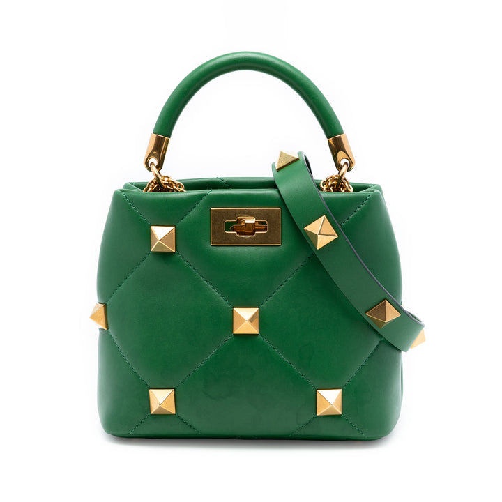 Roman Stud The Poignée Sac Petit nappa Vert